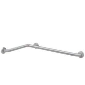 Bradley Commercial L-Shaped Grab Bar, 1-1/2" Diameter. 23" x 50" Length, Stainless Steel No. 8120-0592350 (50 x 23 x 1.5)