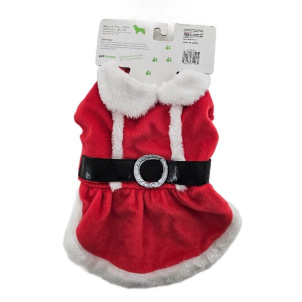 Petshoppe SANTA Red Holiday Size XS Small Dog Pet Costume Christmas 9-13"