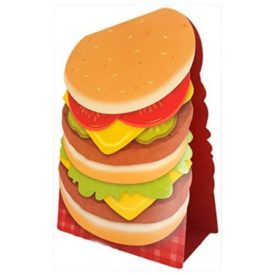 Hallmark Extra Large Happy Birthday Greeting Card & Display 11 x 16 Hamburger