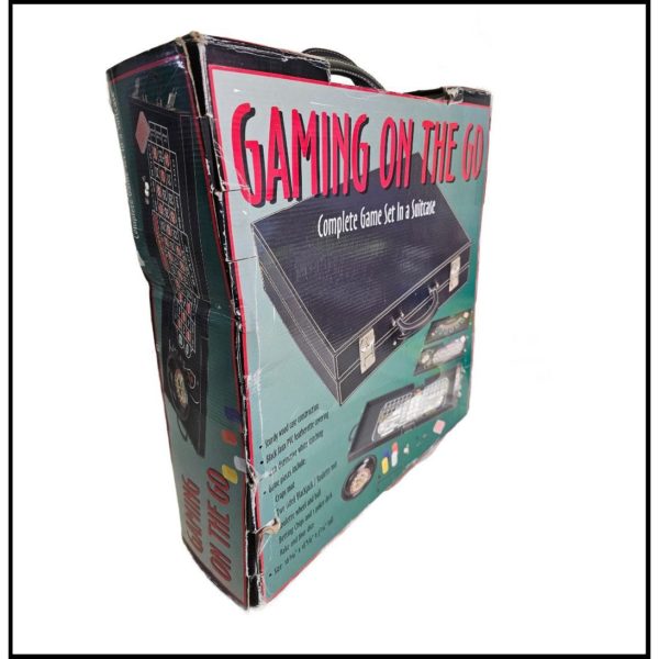 Gaming On The Go - Complete Adult Gaming Set In a Suitcase Craps, Roulette, Blackjack, Poker