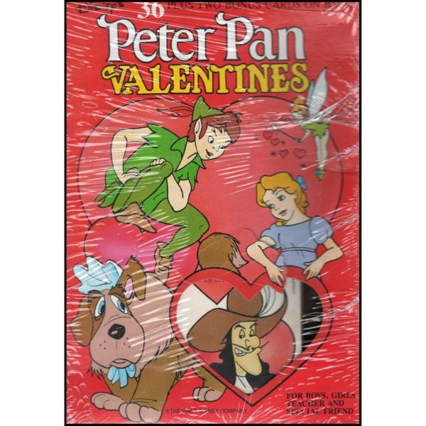 Vintage 1980's Valentine's Day Cards "Peter Pan" 38 Count by Grand Award