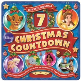 Disney Christmas Countdown Advent Metal Box Lock Personalized Stickers Kids