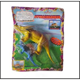 Rare Vintage 1985 Imperial Styracosaurus & Dimetrodon Dinosaur Figure Toy