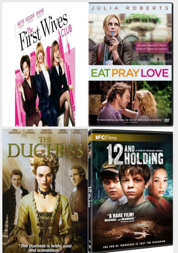 DVD Assorted Movies 4 Pack Fun Gift Bundle: The First Wives Club, Eat Pray Love, The Duchess, 12 and Holding