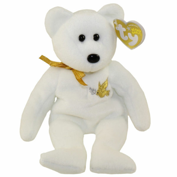 TY Beanie Baby - HOLY FATHER the Bear Gold Hang Tag (8.5 inch)