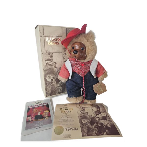 1989 Raikes Wood Face Teddy Bear "Jesse" Dressed as Sheriff 18" #660279