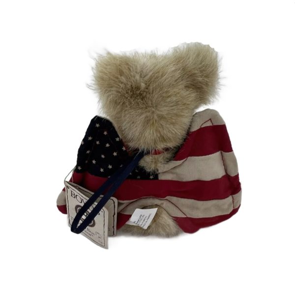 Boyds Bear "Yankee Doodle" Patriotic USA Flag Angel Bear Ornament 6 Inch Plush #562469