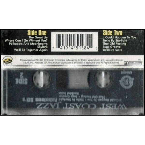 West Coast Jazz The Fabulous Fifties (Music Cassette)