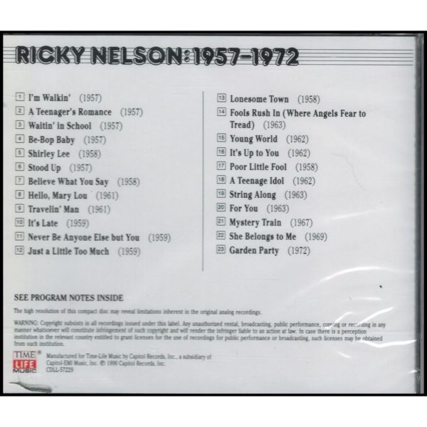 Ricky Nelson: 1957-1972 (Music CD)