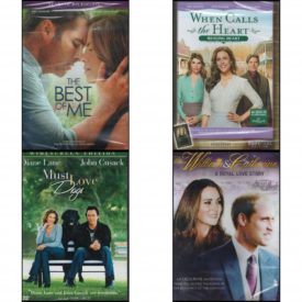 DVD Assorted Romance Movies DVD 4 Pack Fun Gift Bundle: The Best of Me Tears of Joy Edition  When Calls The Heart Healing Heart  Must Love Dogs Widescreen Edition  Prince William & Catherine: A Royal Love Story