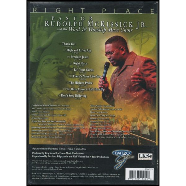 Pastor Rudolph McKissick Jr. and The Word of Worship Mass Choir (DVD)