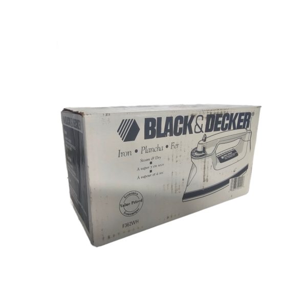 Vintage 1995 Black Decker F362WH Iron Light N Easy Steam Dry 7 Settings