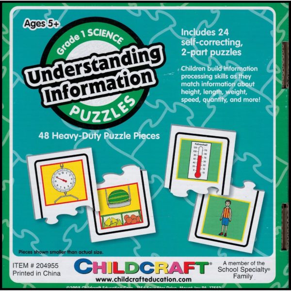 Grade 1 Science Puzzles - Understanding Information