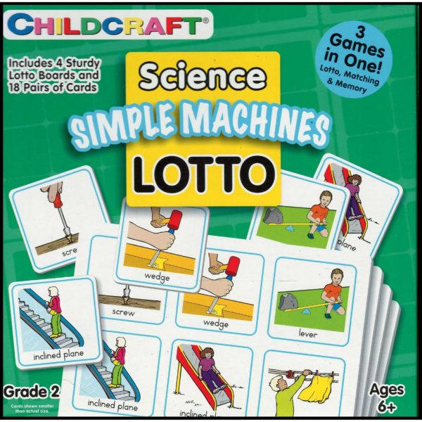 Grade 2 Science Lotto - Simple Machines  - 3 Games In One - 3 Games In One: Lotto, Matching, and Memory