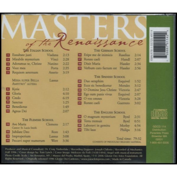 Masters of The Renaissance (Music CD)