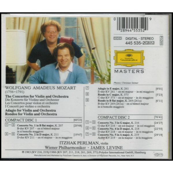 Mozard • The 5 Violin Concertos (Music CD)