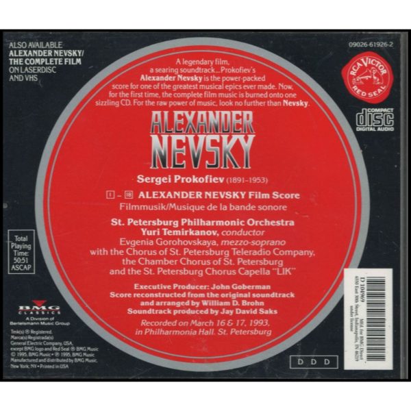 Alexnder Nevsky Film Score (Music CD)