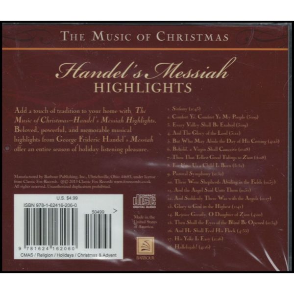 Handel's Messiah: Highlights (Music CD)