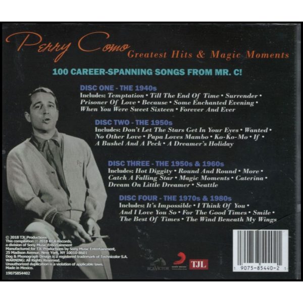 Perry Como: Greatest Hits & Magic Moments (Music CD)