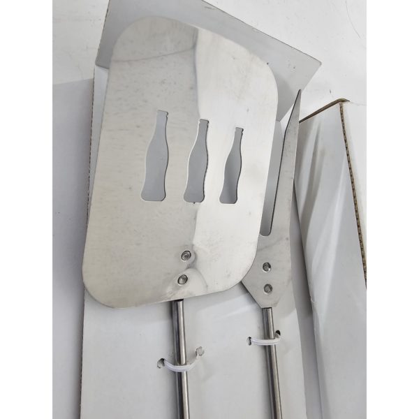 1997 Coca Cola Silver Bottle Handle BBQ Grill Utensil Set