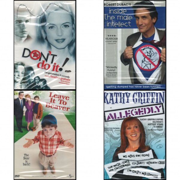 DVD Comedy Movies 4 Pack Fun Gift Bundle: Don't Do It  Robert Dubac's Inside The Male Intellect  Leave It To Beaver  Kathy Griffin - Allegedly