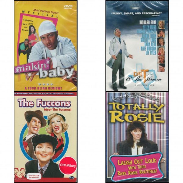 DVD Comedy Movies 4 Pack Fun Gift Bundle: Makin Baby  Dr. T and The Women  FUCCONS, The  Totally Rosie