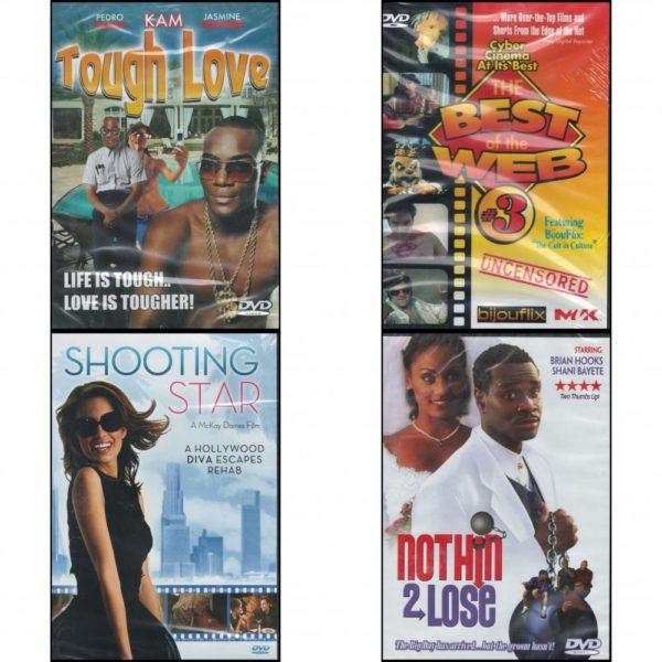 DVD Comedy Movies 4 Pack Fun Gift Bundle: Tough Love  The Best of the Web #3: The Cult in Culture  Shooting Star  Nothin 2 Lose