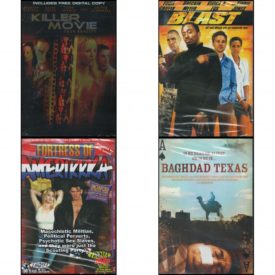 DVD Assorted Movies 4 Pack Fun Gift Bundle: Killer Movie  Blast 2004  Eddie Griffin - Anthony Hickox  Fortress of Amerikkka  Baghdad Texas