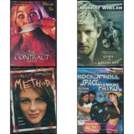 DVD Assorted Movies 4 Pack Fun Gift Bundle: The Contract  Stiff / The Brush Off Double Feature   Method  Rock N Roll Space Patrol Action Is Go