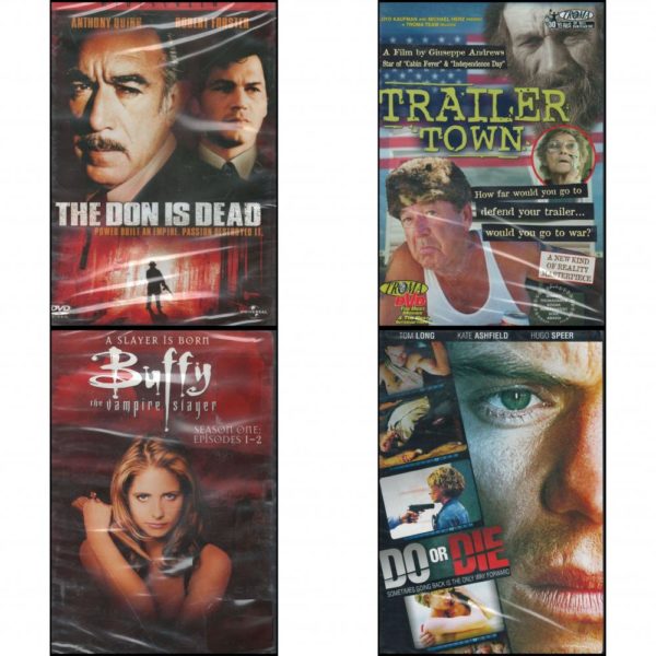 DVD Assorted Movies 4 Pack Fun Gift Bundle: The Don Is Dead  Trailer Town  Buffy the Vampire Slayer - TV Starter Set Season 1, Episodes 1-2  Do or Die