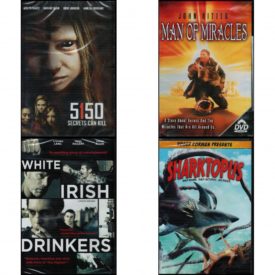 DVD Assorted Movies 4 Pack Fun Gift Bundle: 5150  Man of Miracles  White Irish Drinkers  Sharktopus