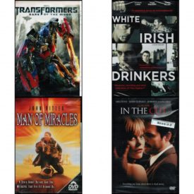 DVD Assorted Movies 4 Pack Fun Gift Bundle: Transformers: Dark of the Moon  White Irish Drinkers  Man of Miracles  In the Cut R-Rated Edition