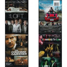 DVD Assorted Movies 4 Pack Fun Gift Bundle: The Loft  Greening of Whitney Brown  The Constant Gardener Widescreen Edition  Somebody to Love