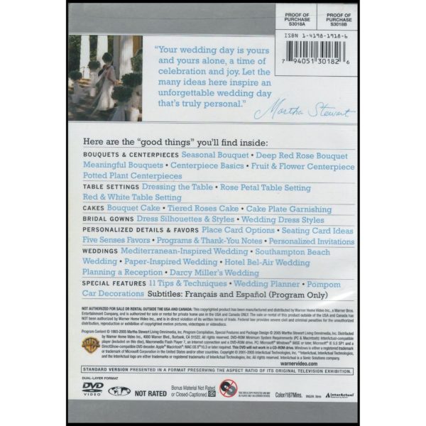 The Martha Stewart Wedding Collection - Martha's Wedding Ideas (DVD)