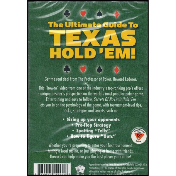 Howard Leder's Secrets of No-Limit Hold'Em (DVD)