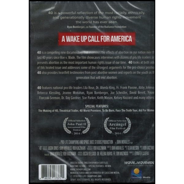 40: The Most Important human Rights Issue of Our Time - Educating Youth on Abortion (DVD)