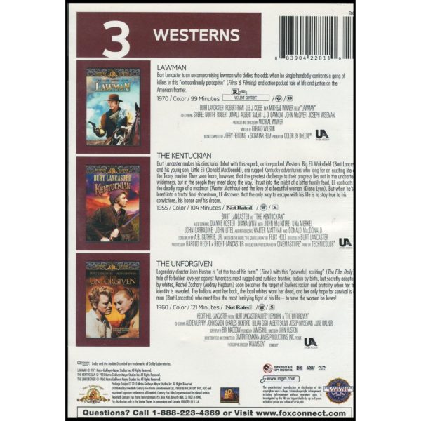 Lawman / The Kentuckian / The Unforgiven (DVD)
