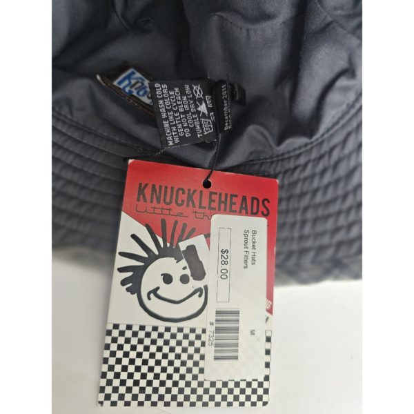 Knuckleheads Little Threads Gray Plaid Bucket Hat Child Size M