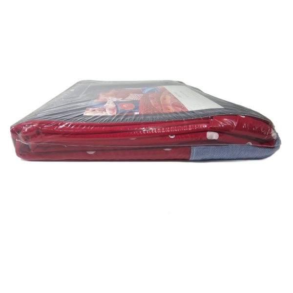Vintage 2001 Tommy Hilfiger Full Size Flat Sheet Red & White Polka Dot 100% Cotton Crazy Daisy