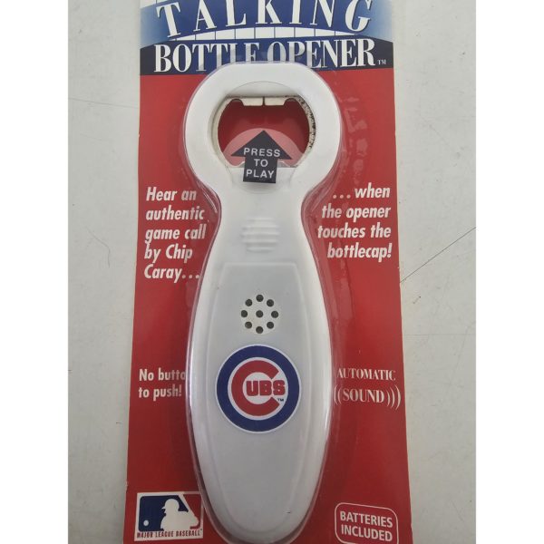 Chicago Cubs Automatic Talking Bottle Opener Chip Caray Official MLB (2004)