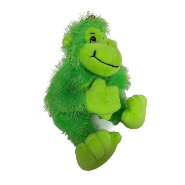 Goffa USA Neon Green Gorilla Loop & Hook Hands 6.5" Plush
