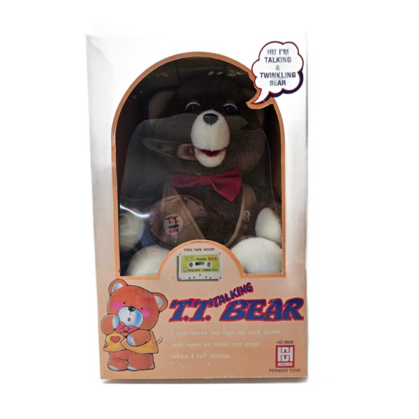 Vintage 1980's T.T. Talking Bear With Cassette Tape Animated Eyes and Mouth Move
