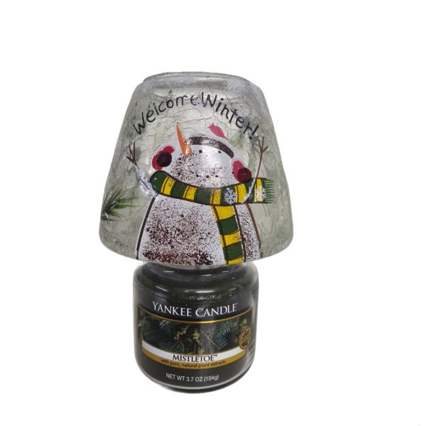Holiday 2012 Yankee Candle Mistletoe Jar Candle & 3" Welcome Winter Shade Gift Box