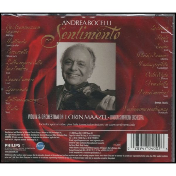 Sentimento (Music CD)