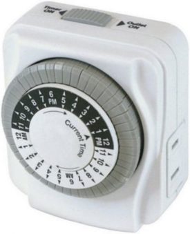 15-Amp 1-Outlet Mechanical Plug-in Countdown Function Timer for 24 Hour Cycle with 30 Minute Press Down Pins (2-Prong)