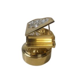 Mascot Inc Crystal Delights Music Box Piano 24K Gold Plated Austrian Crystal Plays Love Makes The World Go Around