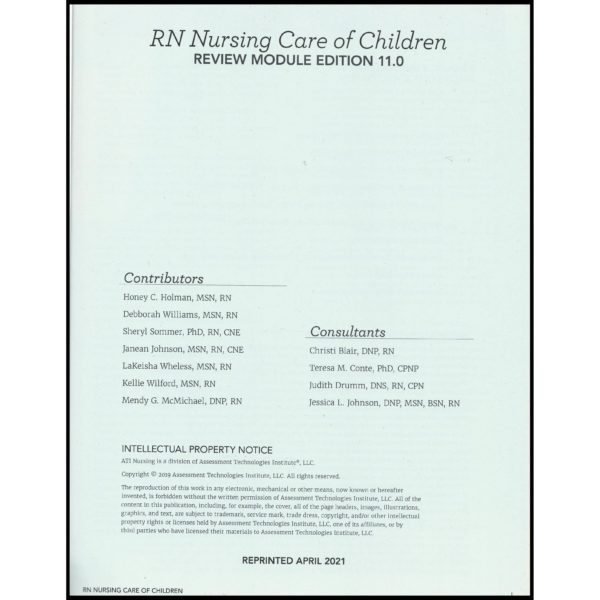 Content Mastery Series: RN Nursing Care of Children Review Module: Edition 11.0 (Paperback)