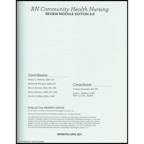 Content Mastery Series:  RN Community Health Nursing: Edition 8.0 (Paperback)