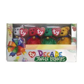 TY Jingle Beanie Babies - Set of 4 DECADE Bears Complete Boxed Set