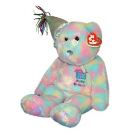 Ty Buddy: Happy Birthday the Multi-colored Bear (14 inch)